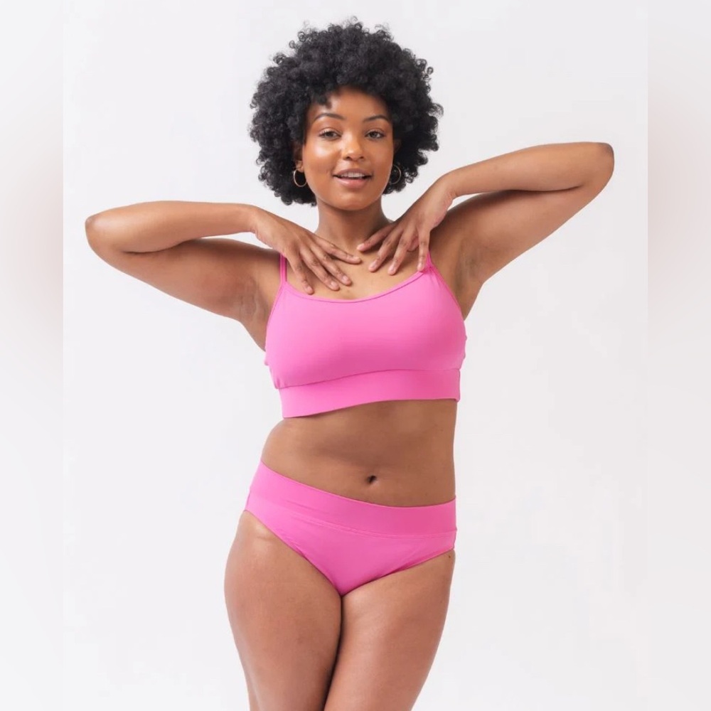 Lime Ricki Caramela Bralette and Classic Bottoms Pink Size XS
